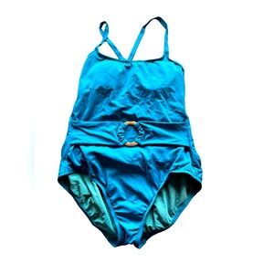 Time true turquoise color M swim suit